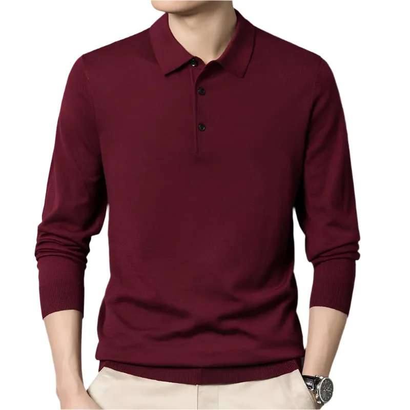 Men's Woolen Spring And Autumn Solid Color Sweater