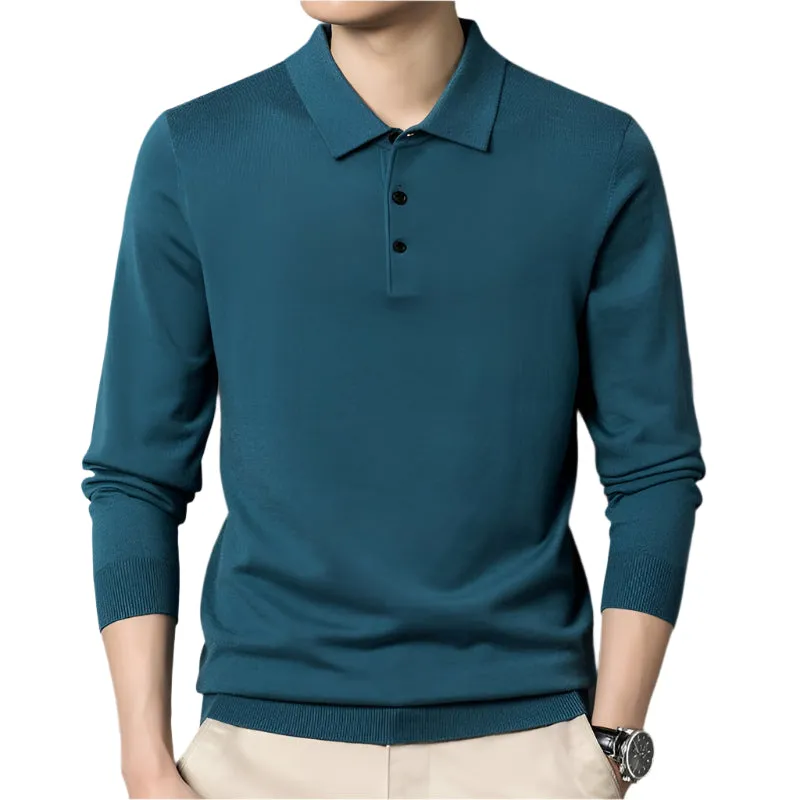 Men's Woolen Spring And Autumn Solid Color Sweater
