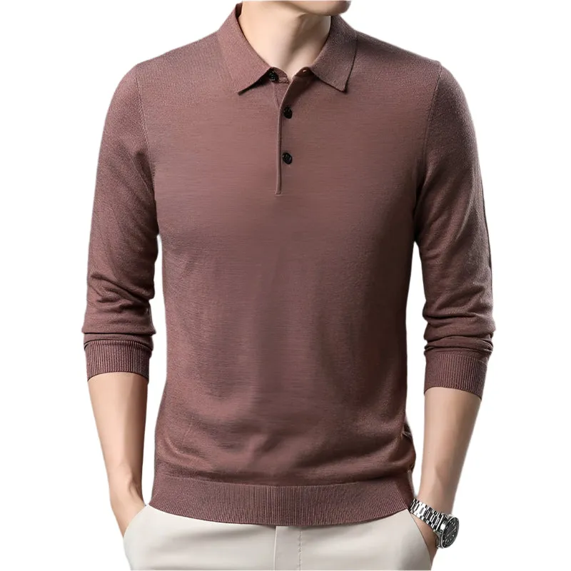 Men's Woolen Spring And Autumn Solid Color Sweater