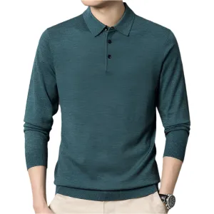 Men's Woolen Spring And Autumn Solid Color Sweater