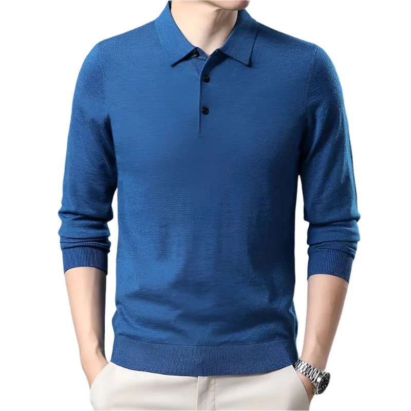 Men's Woolen Spring And Autumn Solid Color Sweater