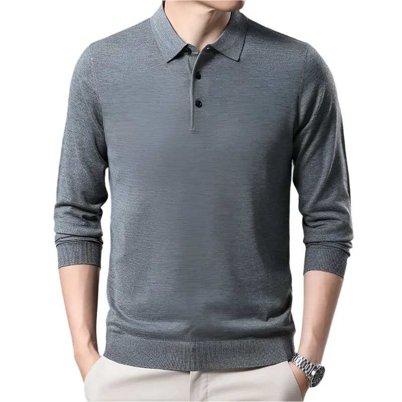 Men's Woolen Spring And Autumn Solid Color Sweater