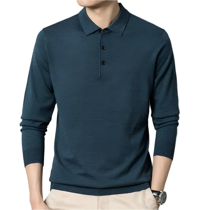 Men's Woolen Spring And Autumn Solid Color Sweater