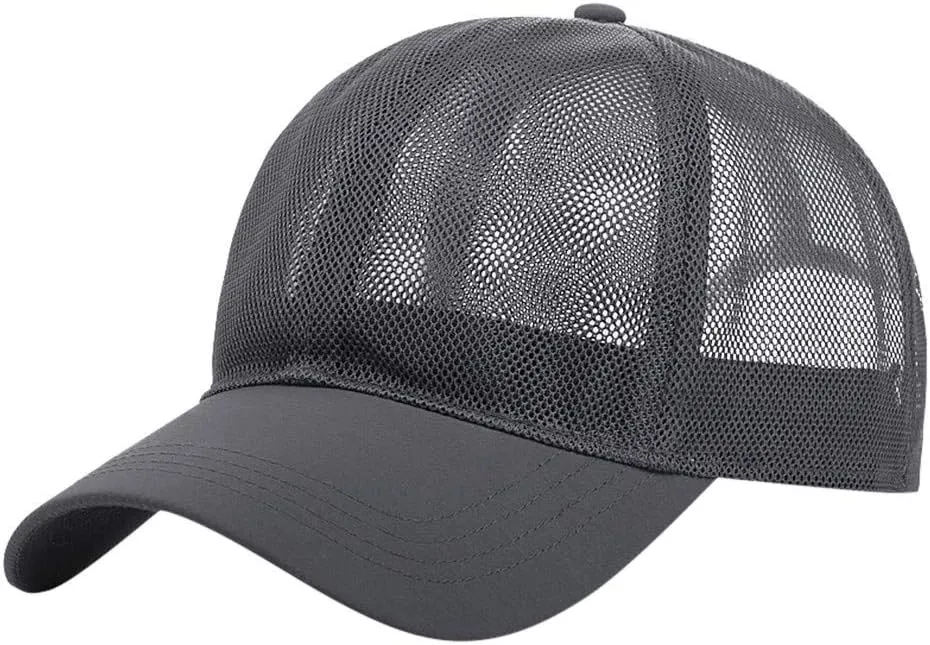 Mesh Baseball Cap Breathable 𝗖ooling Unstructured Quick-Dry Adjustable Casual Outdoor Trucker Hats Men Women