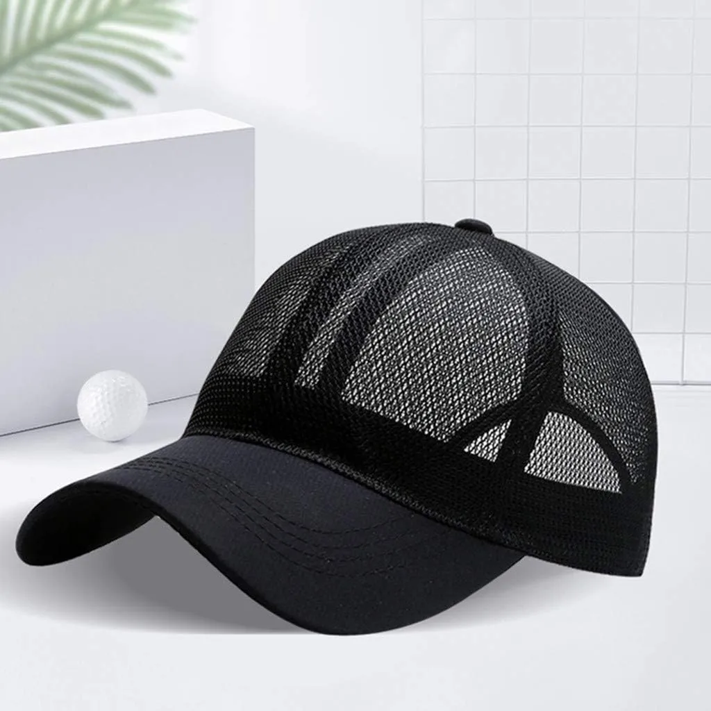 Mesh Baseball Cap Breathable 𝗖ooling Unstructured Quick-Dry Adjustable Casual Outdoor Trucker Hats Men Women