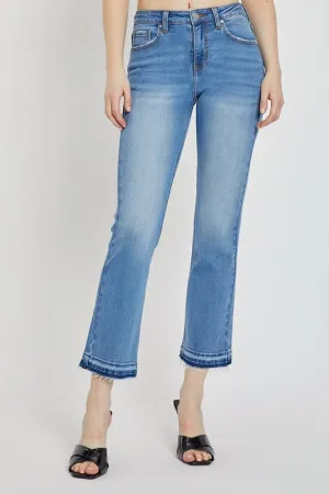 Mid Rise Slim Straight Pant