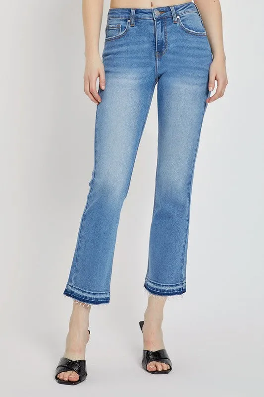 Mid Rise Slim Straight Pant