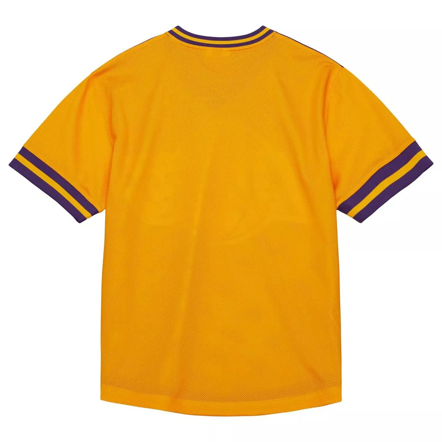 Mitchell & Ness Men's Purple Los Angeles Lakers Jumbotron 3.0 V-Neck T-Shirt