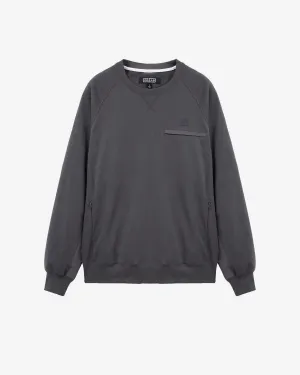 Mixed Fabric Crew Sweatshirt