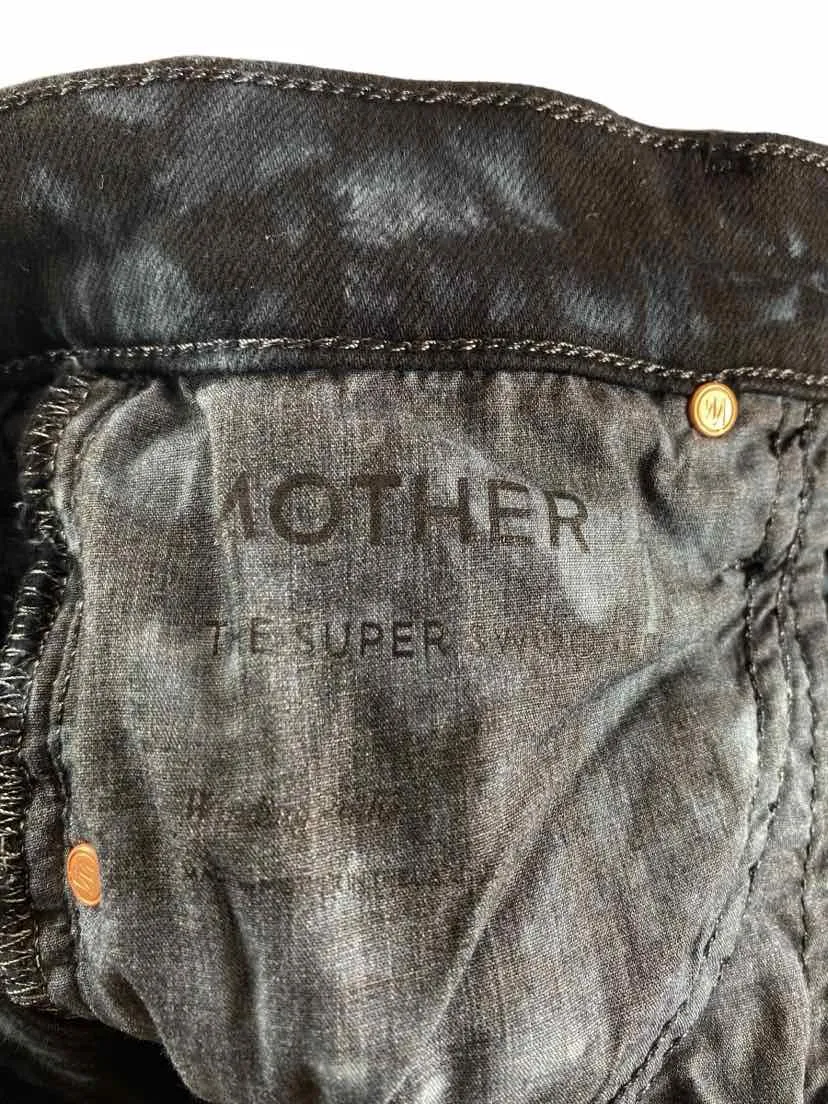 Mother Women's The Super Swooner Winding Paths Black/White Size 26 (2)