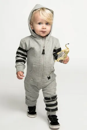 Munster Kids Cruz All In One Baby Boys Jumpsuit - Grey Marle (Size 6/12M left)