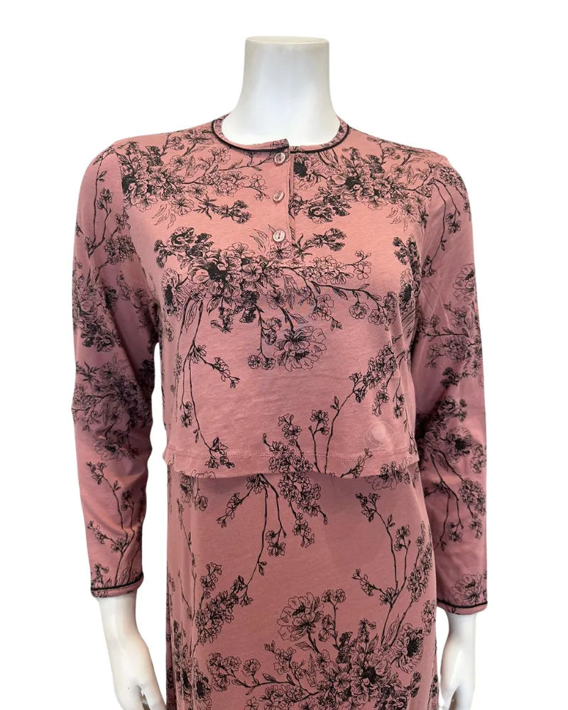 N5048-24C Ash Rose Toile Nursing Nightgown