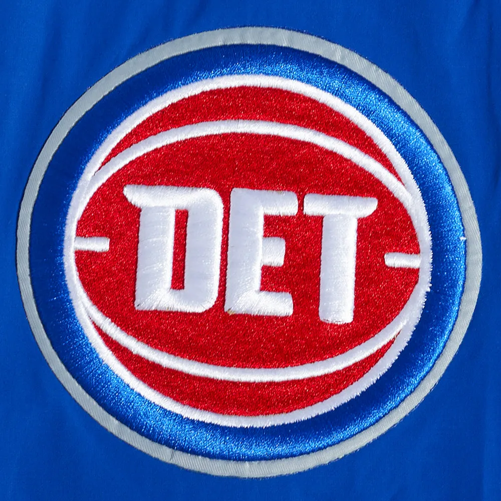 NBA DETROIT PISTONS HYBRID WOVEN MEN'S FZ PO HOODIE (ROYAL BLUE)