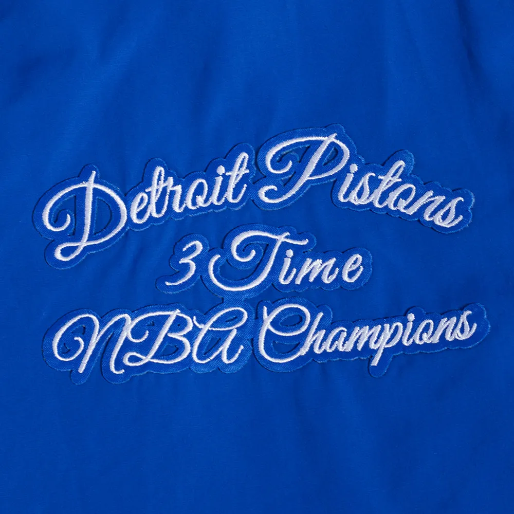 NBA DETROIT PISTONS HYBRID WOVEN MEN'S FZ PO HOODIE (ROYAL BLUE)