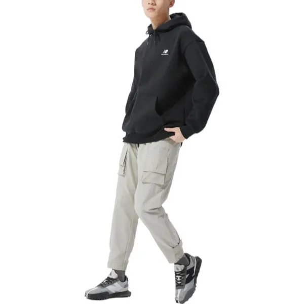 New Balance Logo Printing Sports Pullover Couple Style Sweatshirt Black