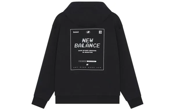 New Balance Logo Printing Sports Pullover Couple Style Sweatshirt Black
