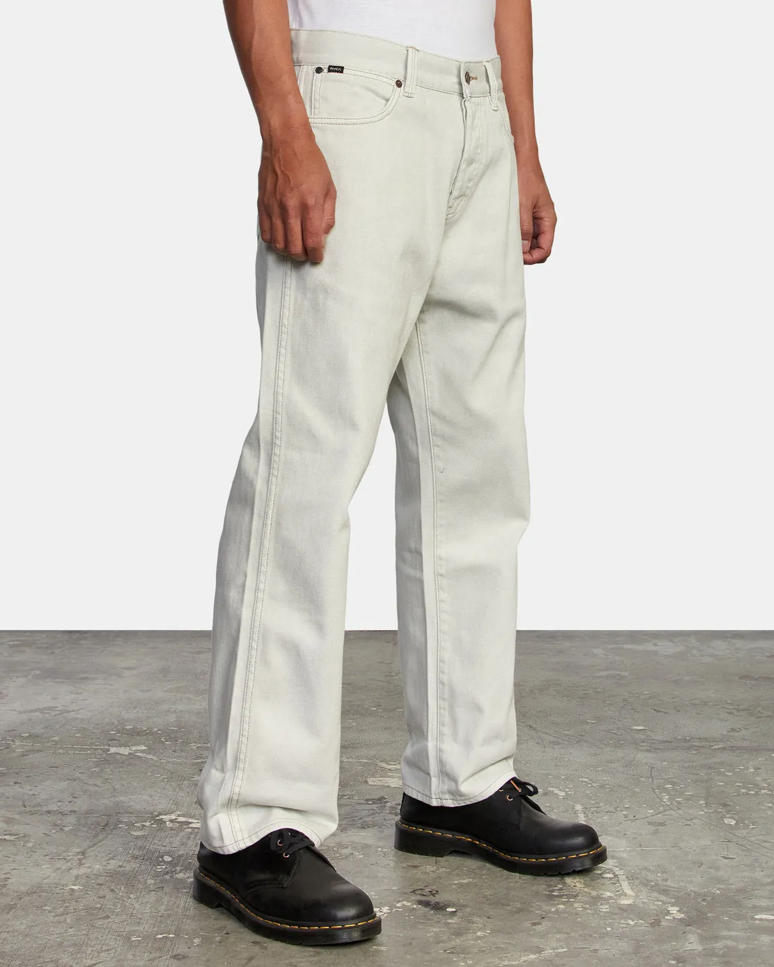 New Dawn Straight Fit Denim Jeans - Eggshell