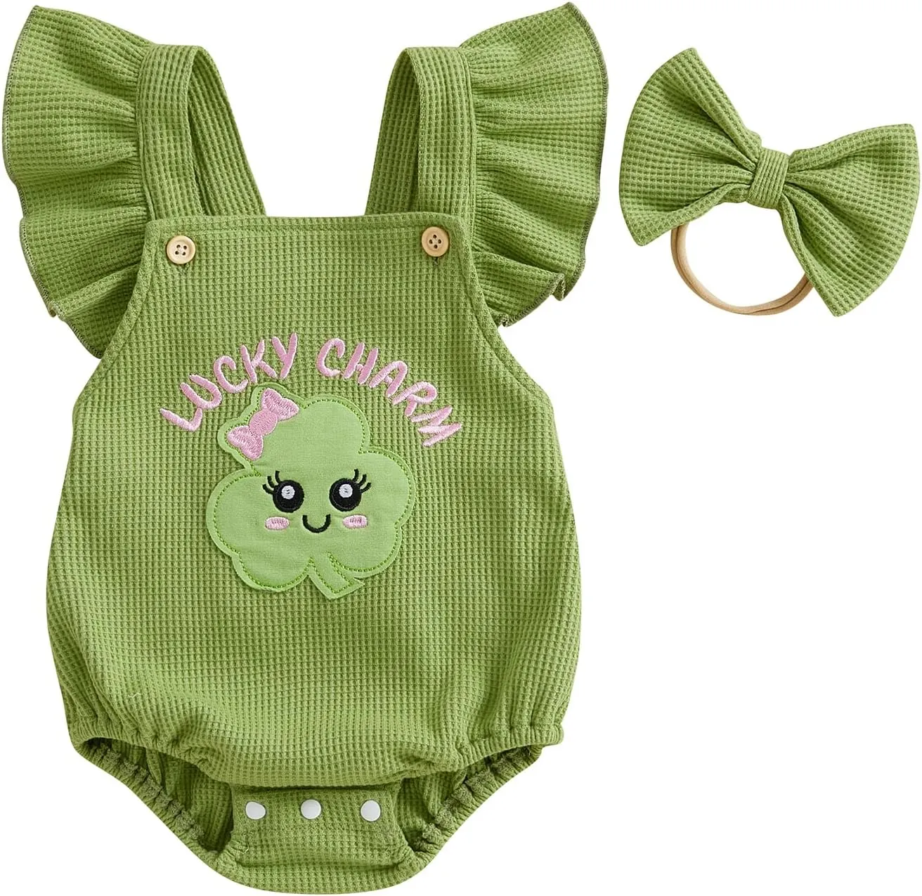 Newborn Baby Girl Clothes Embroidered Ruffle Romper Jumpsuit Bow Headband Infant Girl Clothing Summer Outfit