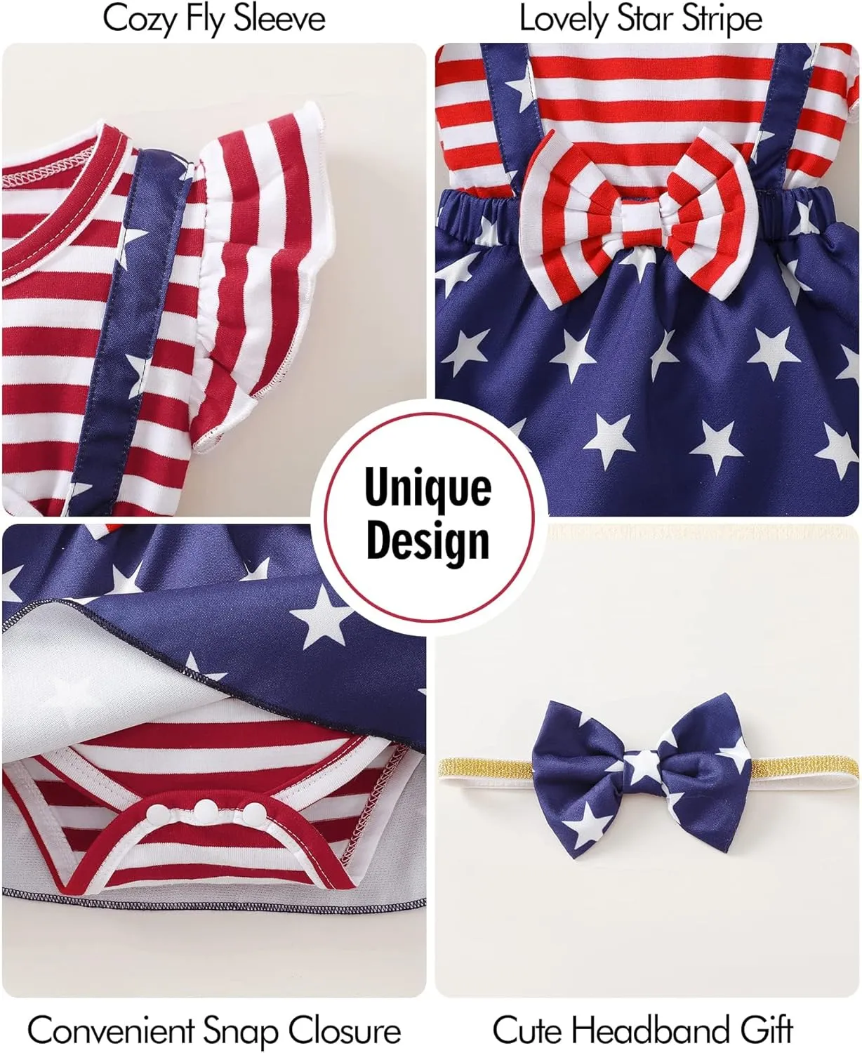 Newborn Baby Girl Clothes Infant Dress Outfit Summer Romper Jumpsuit Headband Overall Skirt Clothing Set