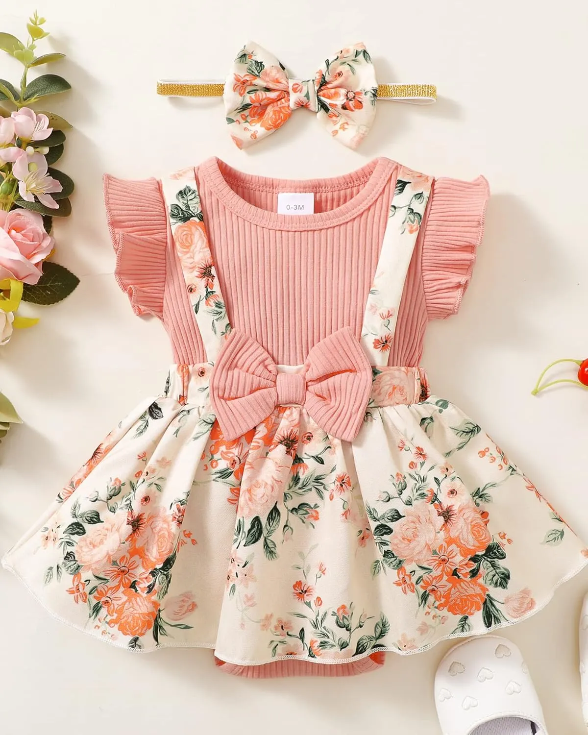 Newborn Baby Girl Clothes Infant Dress Outfit Summer Romper Jumpsuit Headband Overall Skirt Clothing Set