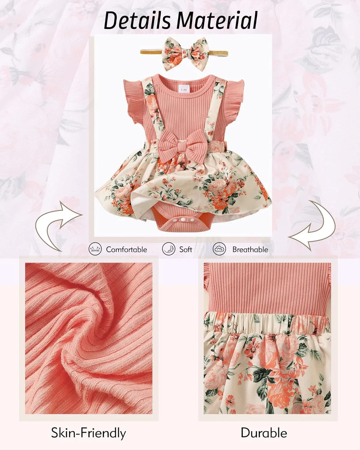 Newborn Baby Girl Clothes Infant Dress Outfit Summer Romper Jumpsuit Headband Overall Skirt Clothing Set