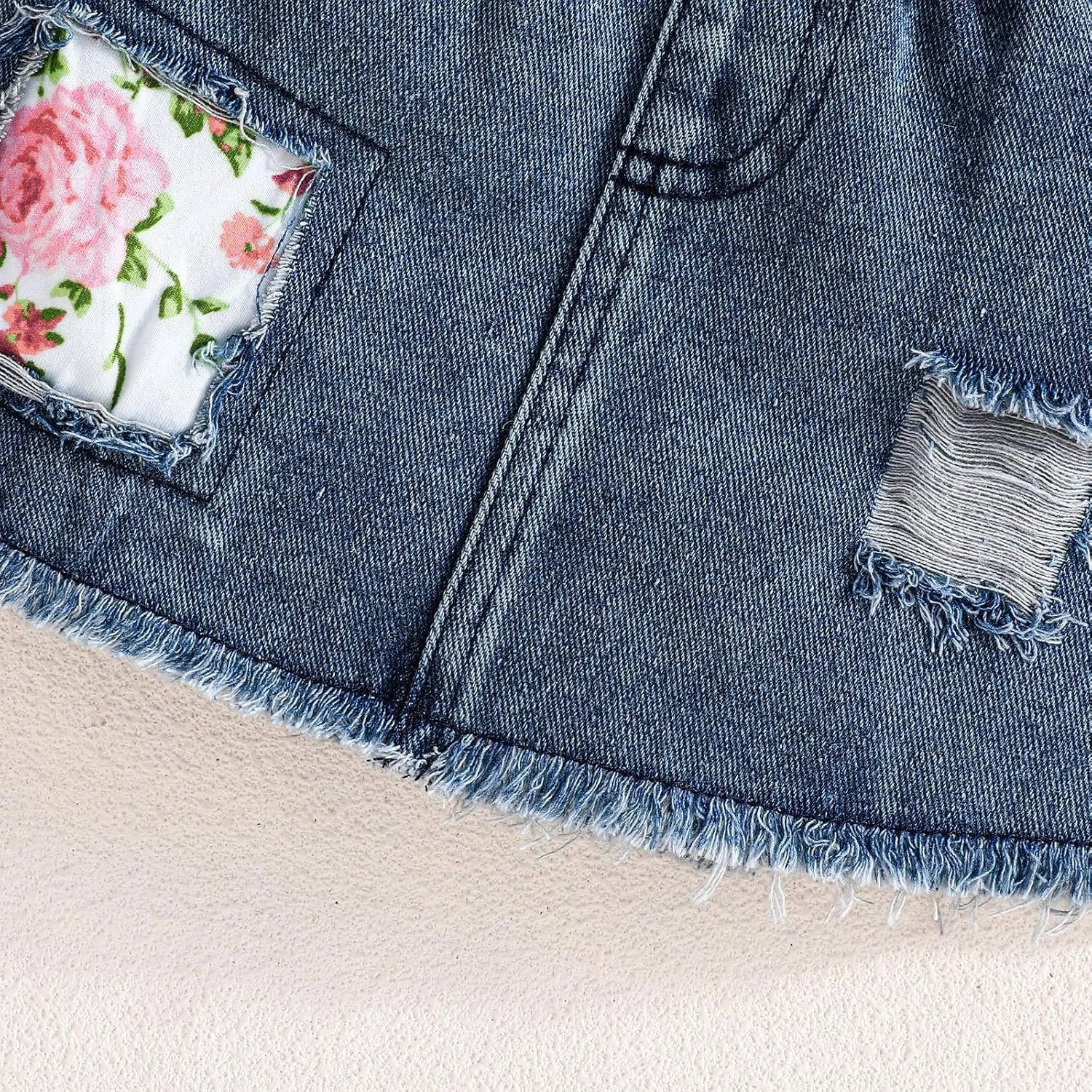 Newborn Baby Girl Clothes Infant Outfits Ruffle Romper   Denim Skirt   Headband Girls' Clothing Sets