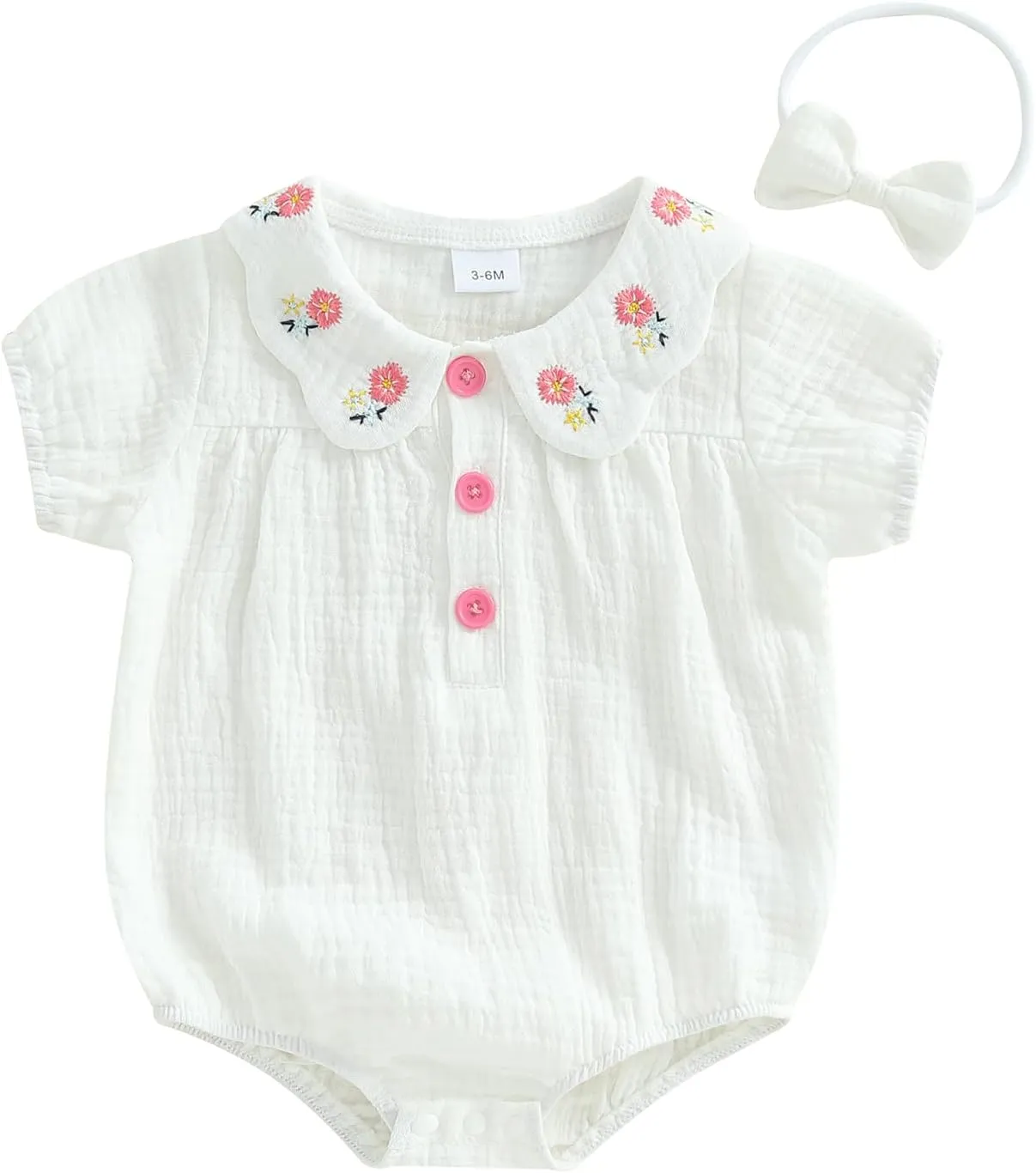 Newborn Baby Girl Summer Clothes Short Sleeve Bubble Romper Jumpsuit Top Infant Clothing Cute Baby Girl Outfits