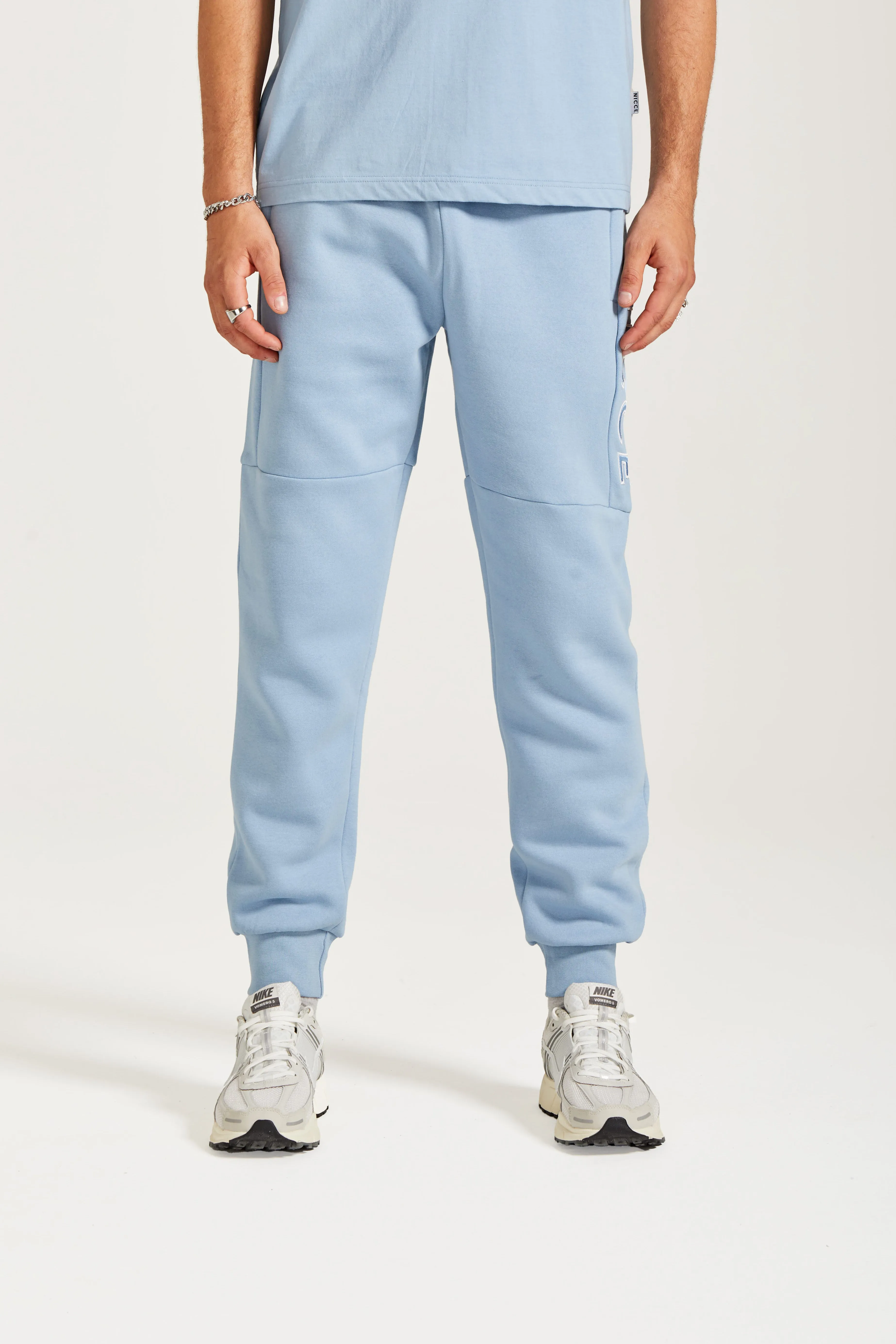 NICCE Mens Mercury Outline Joggers | Blue