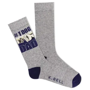 No. 1 Dog Dad Men's Crew Socks