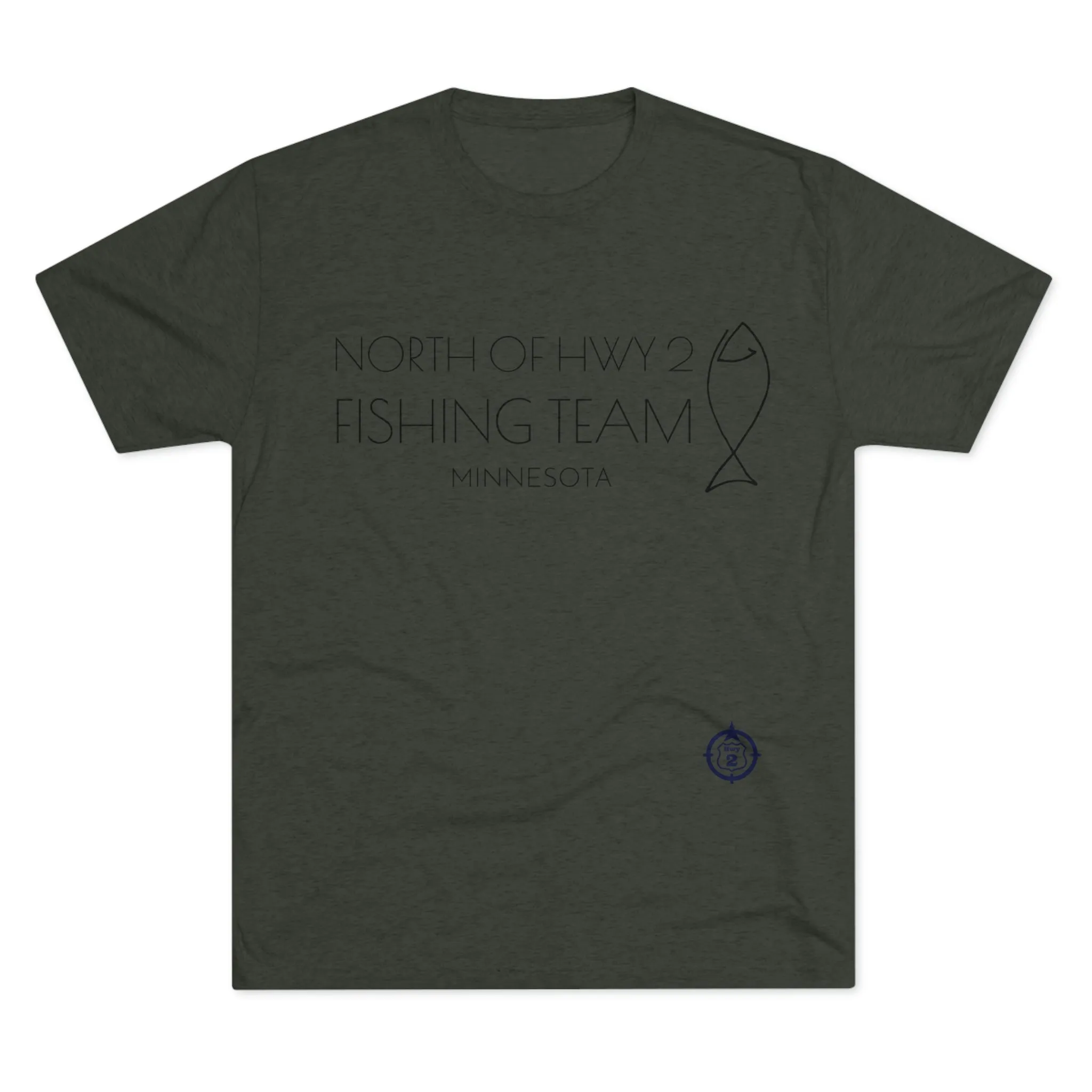 North of Hwy 2 - Fishing Team - Unisex Tri-Blend Crew Tee