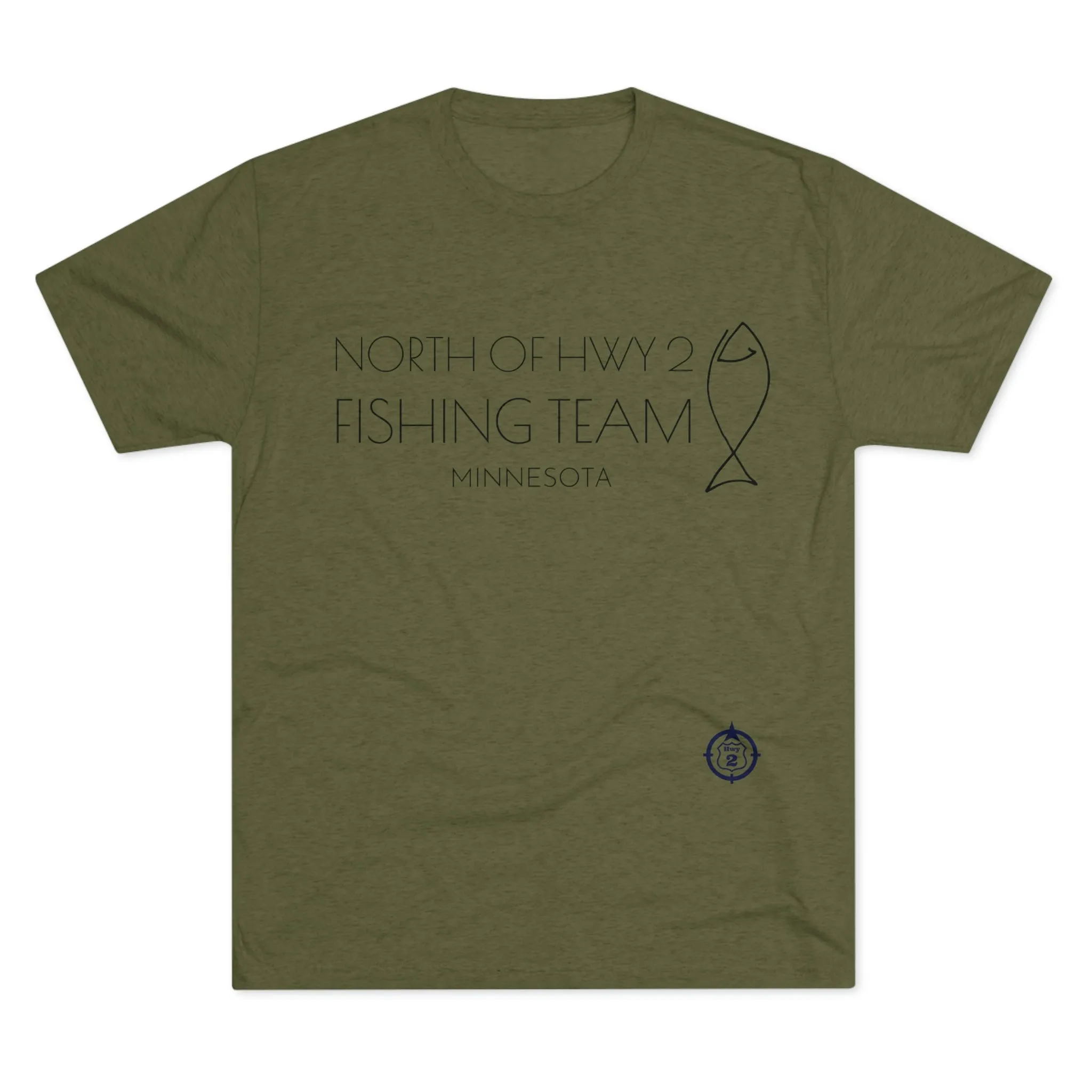 North of Hwy 2 - Fishing Team - Unisex Tri-Blend Crew Tee