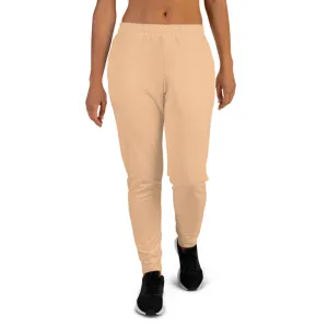 Nude Women's Joggers, Best Solid Color Ladies Skinny Slim Fit Soft Sweatpants-Made in EU