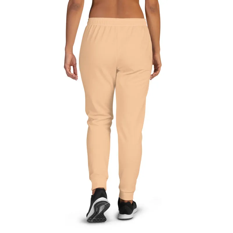 Nude Women's Joggers, Best Solid Color Ladies Skinny Slim Fit Soft Sweatpants-Made in EU