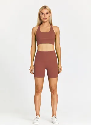 Olivia Crossback Bra - Chocolate