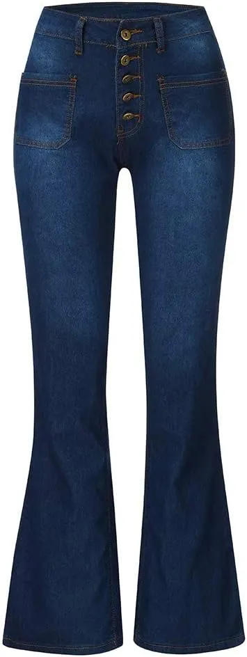 Outdoor Pants for Women Mid Pants Waist Jeans Flare Stretch Bell Jeans Length Women Jeans Slim Women's Jeans