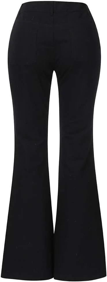 Outdoor Pants for Women Mid Pants Waist Jeans Flare Stretch Bell Jeans Length Women Jeans Slim Women's Jeans