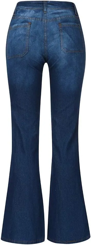 Outdoor Pants for Women Mid Pants Waist Jeans Flare Stretch Bell Jeans Length Women Jeans Slim Women's Jeans