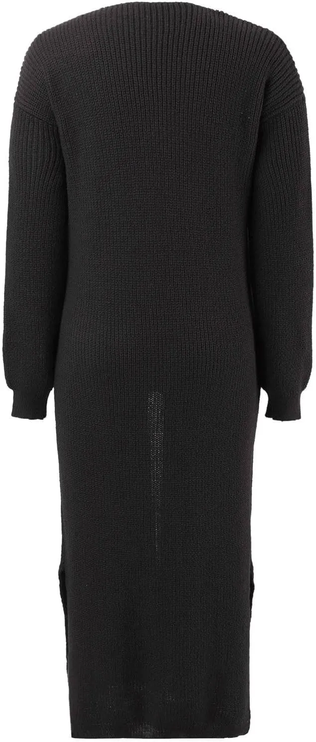 Oversized Cardigans for Women Long Sleeve Knitted Solid Open Front Lightweight Cardigan Sweaters 2024 Fall Winter