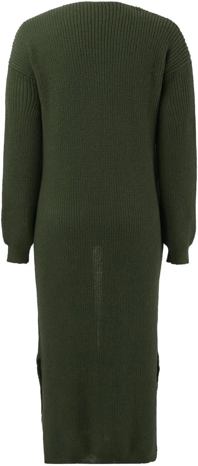 Oversized Cardigans for Women Long Sleeve Knitted Solid Open Front Lightweight Cardigan Sweaters 2024 Fall Winter