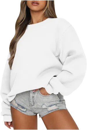 Oversized Crewneck Sweatshirt For Women 2024 Casual Long Sleeve Loose Pullover Tops Fall Fashion Hoodie Outfits