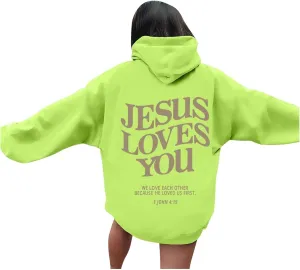 Oversized Hoodie for Women Thankful Grateful Blessed Letter Printede Hooded Hoodies Causal Sweatshirts with Pocket Pullover