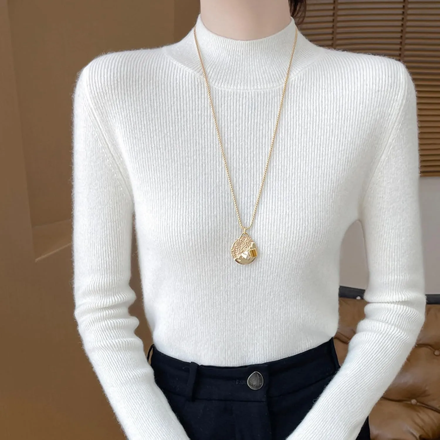 Oversized Sweaters for Women Turtleneck Fall Tops for Women 2024 Trendy Dressy Womens Tops Dressy Casual 2024 Womens