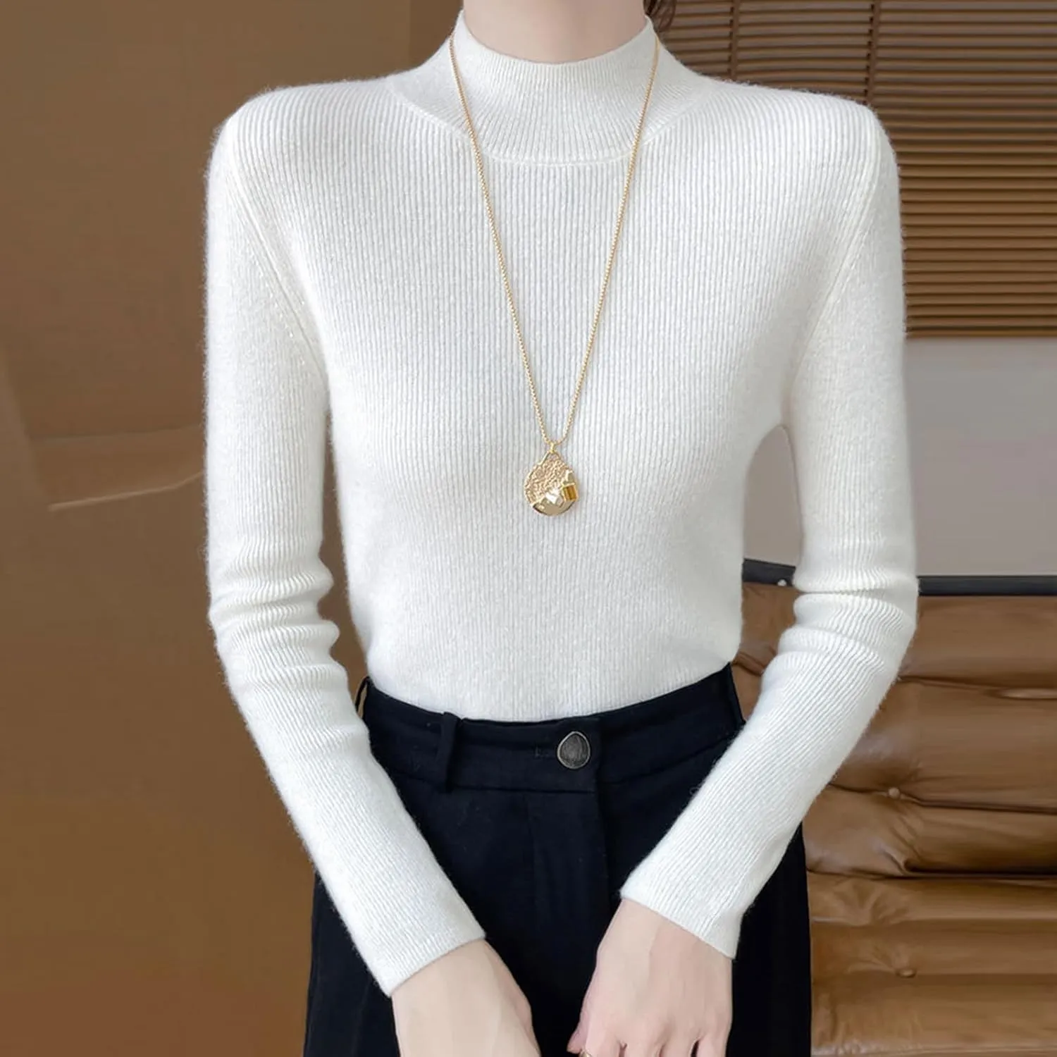Oversized Sweaters for Women Turtleneck Fall Tops for Women 2024 Trendy Dressy Womens Tops Dressy Casual 2024 Womens