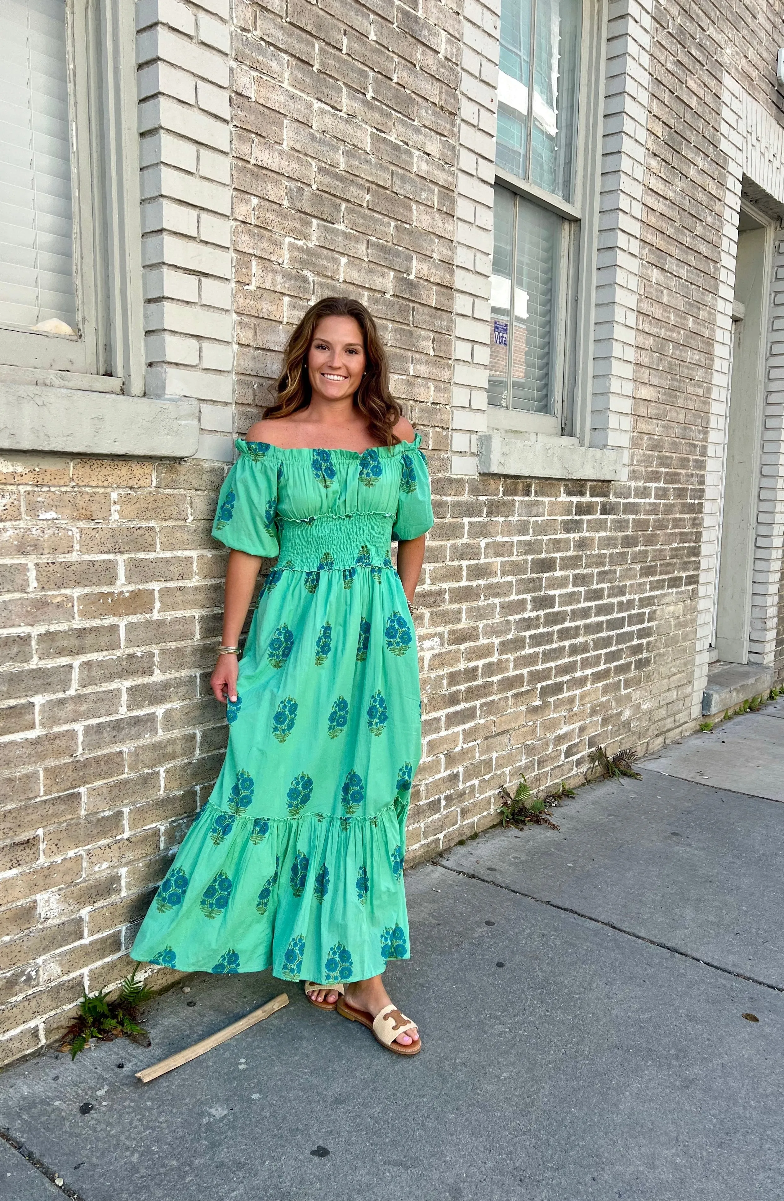 Paloma Maxi Dress Mint Milos