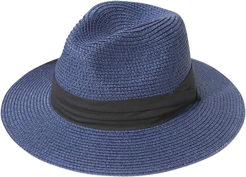 Panama Hats for Men Women Fedora Straw Summer Beach Sun Hats Wide Brim Panama Hats UV UPF 50  Protection Hats