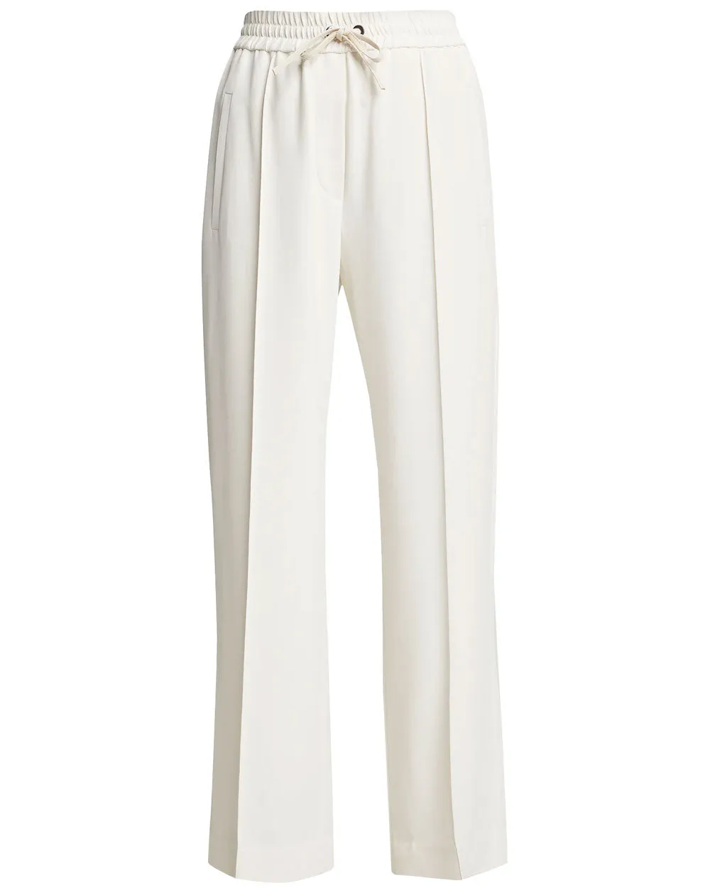 Panama Silk Crepe Wide Leg Pant