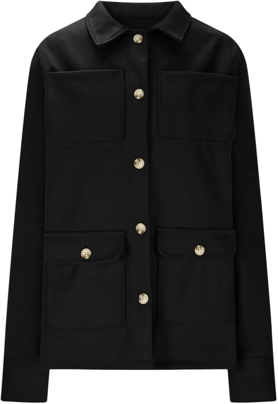 Pea Coats for Women 2024 Winter Elegant Wool Coat Mid Long Pea Coat Wool Blend Overcoat Jacket with Pockets
