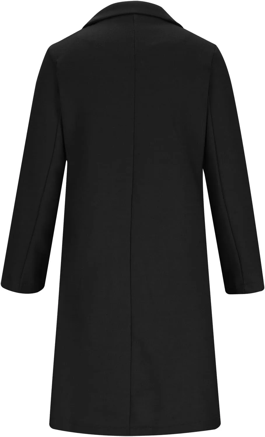 Pea Coats For Women Wool Warm Notched Collar Double Breasted Trench Coat With Pockets Wool Blend Belted Overcoat 2024