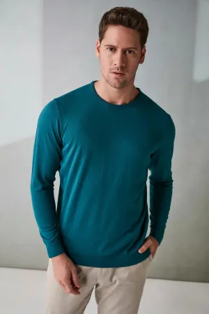 Peacock Silk and Cashmere Men's Knitwear