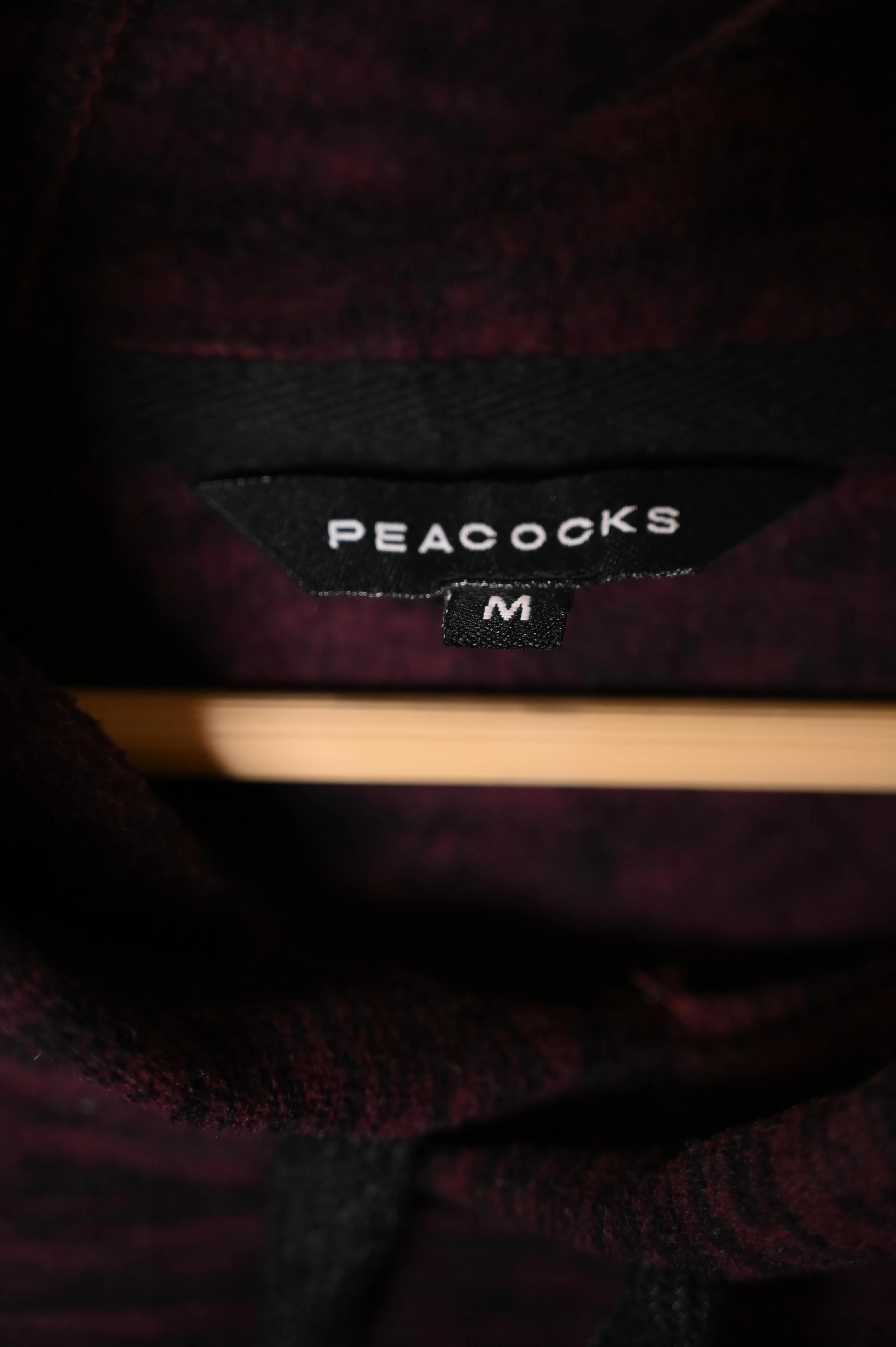 Peacocks Burgundy Hoodie -  Medium Size